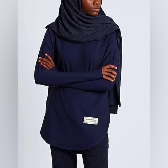 The Giving Movement Tops - The Giving Movement Long Sleeve Turtleneck Shirt Ribbed Blue Size 2X Unisex EUC